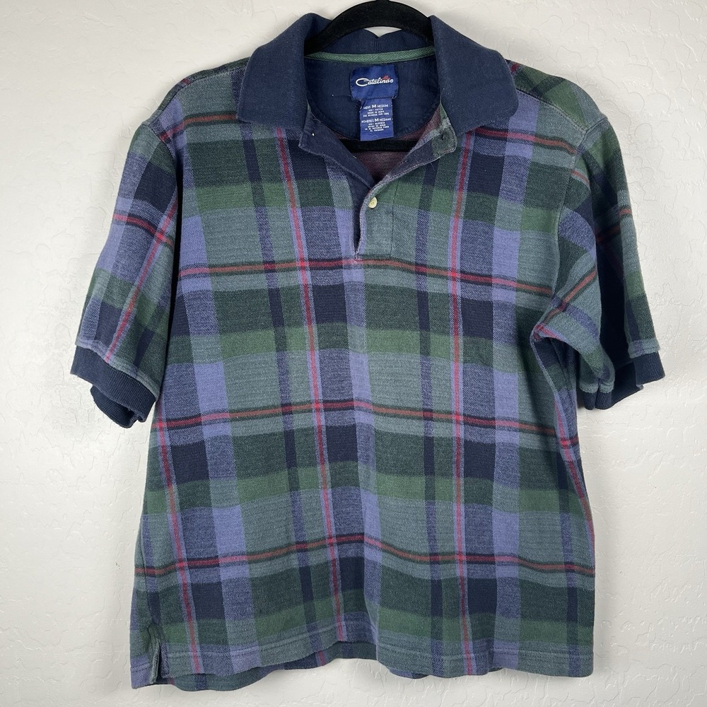 VTG Catalina Flannel Polo Shirt Men's‎ Size M